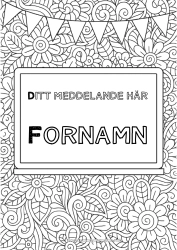 Färgläggningssida att anpassa Blommor Klassrumstavla Häftets omslag