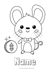 Colouring to customise Milk Tooth Little Mouse