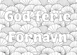 Gratis farvelægning Ferier Dyr Dekoreret navn Muslinger Komplekse farvelægninger Zentangle Havdyr eller vandlevende dyr Dekorativ baggrund