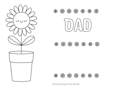 Child coloring page Flowers Sunflower Easy coloring pages