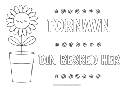 Farvelægningssiden tilpasning Blomster Solsikke Nem farvelægning