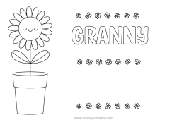 Child coloring page Flowers Sunflower Easy coloring pages