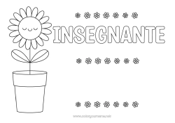 Pagina da colorare per bambini Fiori Girasole Disegni da colorare facili