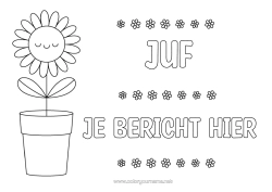 Gratis kleurplaat Bloemen Zonnebloem Eenvoudige kleurplaten