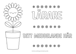 Gratis färgläggning Blommor Solros Lätta målarbilder