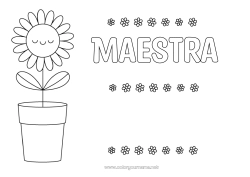 Niño página para colorear Flores Girasol Dibujos fáciles para colorear