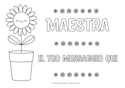 Colorazione gratuita Fiori Girasole Disegni da colorare facili