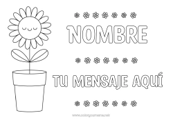 Colorear para personalizar Flores Girasol Dibujos fáciles para colorear