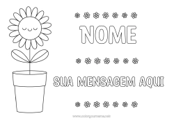 Desenho para personalizar Flores Girassol Desenhos para colorir fáceis