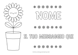 Colorare per personalizzare Fiori Girasole Disegni da colorare facili