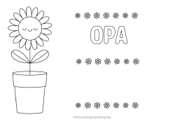 Kleurplaat voor kinderen Bloemen Zonnebloem Eenvoudige kleurplaten