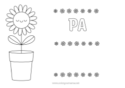 Kleurplaat voor kinderen Bloemen Zonnebloem Eenvoudige kleurplaten