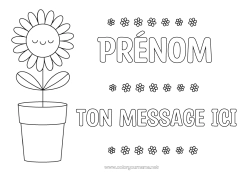 Coloriage à personnaliser Fleurs Tournesol Coloriages faciles