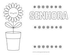Página de desenho infantil Flores Girassol Desenhos para colorir fáceis