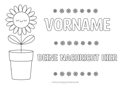 Malvorlage anpassen Blumen Sonnenblume Einfache Ausmalbilder