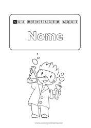 Desenho para personalizar Cientista
