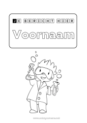 Kleurplaat aanpassen Wetenschapper