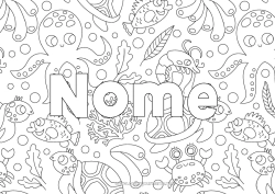 Colorazione gratuita Mare Animale Pesce Granchio Animali marini o acquatici Polpo, polipo Sfondo decorativo Tartaruga marina