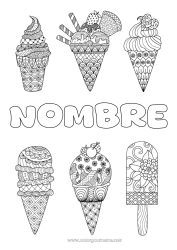 Dibujo libre Golosinas Helado Zentangle