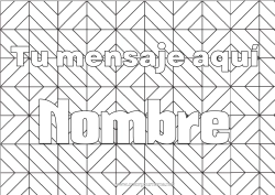 Dibujo libre Nombre decorado Zentangle Formas geométricas Fondo decorativo