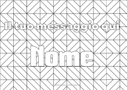 Colorazione gratuita Nome decorato Zentangle Forme geometriche Sfondo decorativo