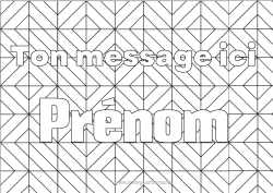 Dessin gratuit Nom décoré Zentangle Formes géométriques Fond décoratif Carré Triangle