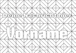 Kostenlose Malvorlage Dekorierter Name Zentangle Geometrische Formen Dekorativer Hintergrund