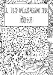 Colorare per personalizzare Fiori Margherita Zentangle Etichetta Sfondo decorativo Copertine di Quaderno