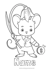 Free colouring Milk tooth Little Mouse