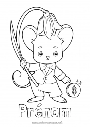 Coloriage gratuit Dent de lait Petite Souris