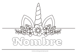 Colorear gratis Unicornio Animales Dragones, unicornios y animales fantásticos Etiquetas