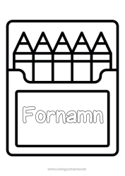 Gratis färgläggning Färgpennor Lätta målarbilder Blyertspenna Skolmaterial