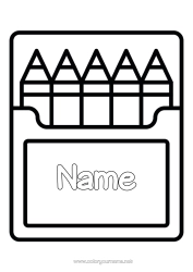 Colouring to customise Coloured Pencil Easy Colouring Pages Pencil Stationery Supplies