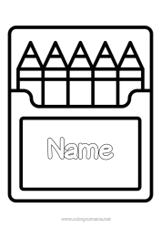 Free coloring Coloured pencil Easy coloring pages Pencil School supplies