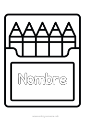 Colorear para personalizar Lápiz de color Dibujos fáciles para colorear Lápiz Útiles escolares