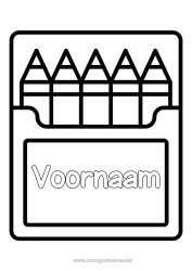 Kleurplaat aanpassen Kleurpotlood Eenvoudige kleurplaten Potlood Schoolbenodigdheden