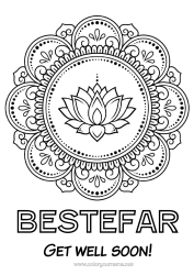 Gratis fargelegging Blomster Rolig og zen Lotusblomst