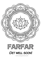 Gratis färgläggning Blommor Lugn och zen Lotusblomma