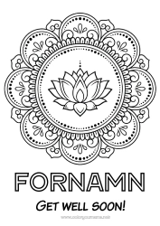 Gratis färgläggning Blommor Lugn och zen