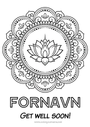 Gratis farvelægning Blomster Rolig og zen