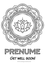 Pagină de colorat personalizată Flori Liniștit și zen