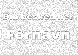 Farvelægningssiden tilpasning Alfabet Brev fra alfabetet Dekorativ baggrund