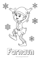 Gratis farvelægning Jule-nisser Jul Farvelægningsnisser