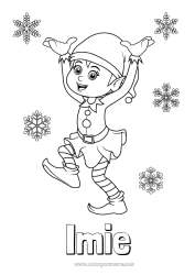 Kolorowanka za darmo Świąteczne skrzaty Boże Narodzenie Kolorowanki dla skrzatów