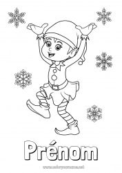 Dessin gratuit Lutins de Noël Noël Coloriages lutins