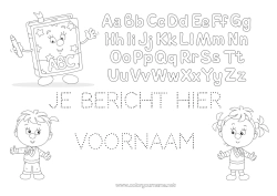 Gratis tekening Kind Activiteiten voor Kinderen Alfabet Boek Lezen Alfabetbrief