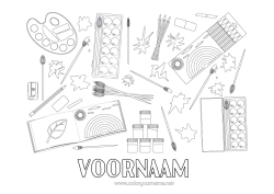 Kleurplaat aanpassen Kunst Kwast Kleurpotlood Beroepen in de kunst Schoolbenodigdheden Verf