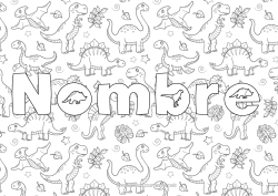Colorear gratis Dinosaurios Animales Tiranosaurio Triceratops Estegosaurio Fondo decorativo