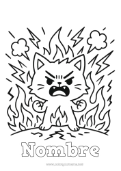 Dibujo libre Cat Animales Gruñón Perros y gatos Emociones Ira