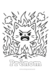 Dessin gratuit Chat Animal De mauvaise humeur Chiens et chats émotions Colère
